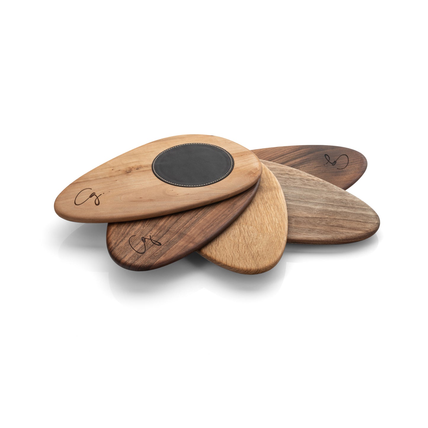 CG Coffee Plate with Leather Coaster