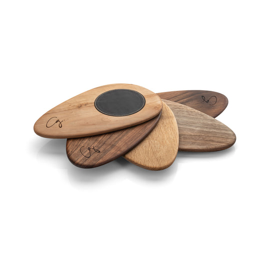 CG Coffee Plate with Leather Coaster
